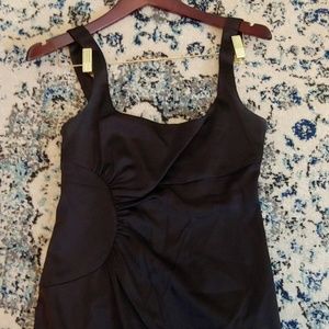 Black David Meister Satin cocktail dress, 6